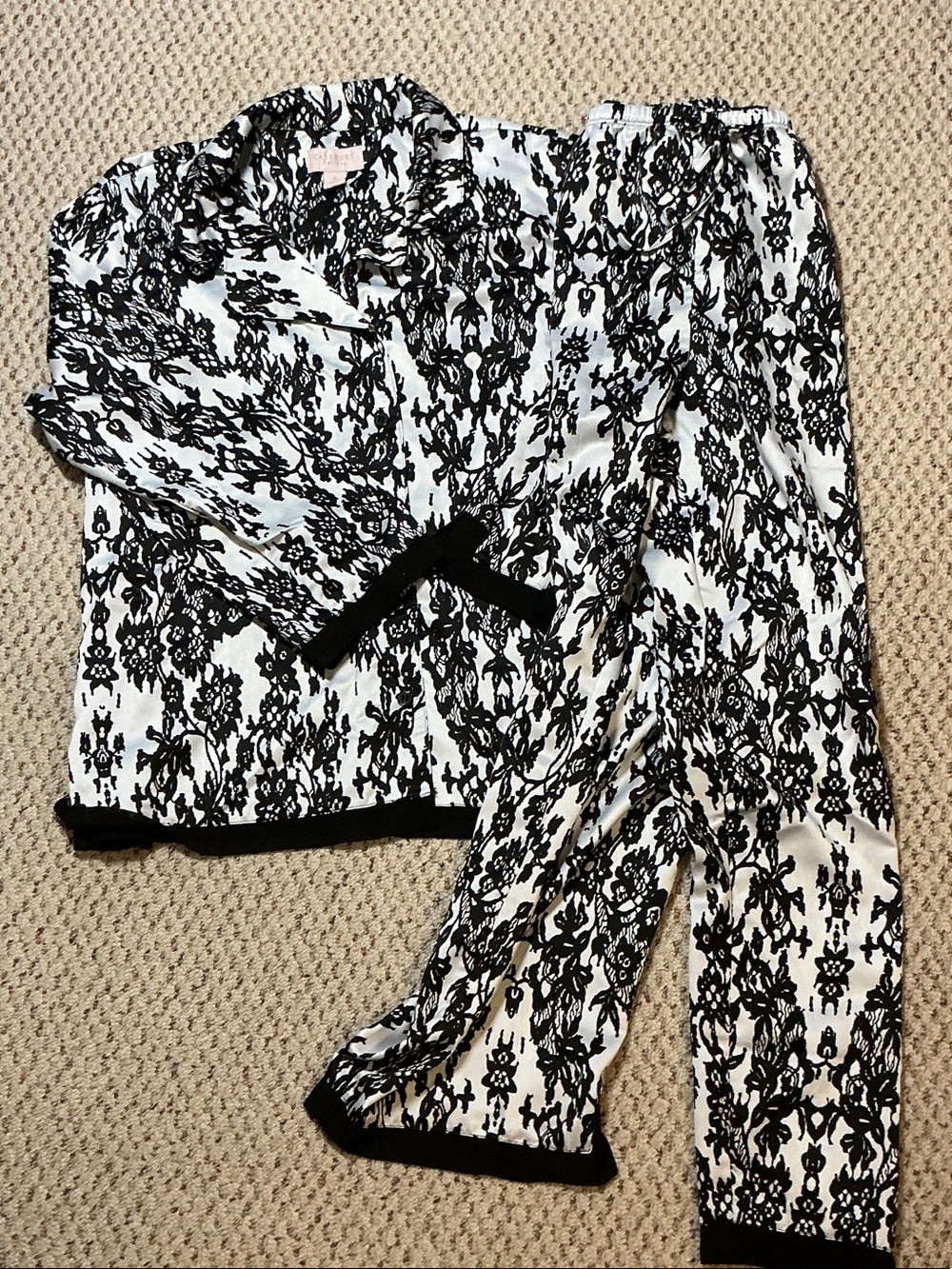Cabernet Black & White PJs. Size PL